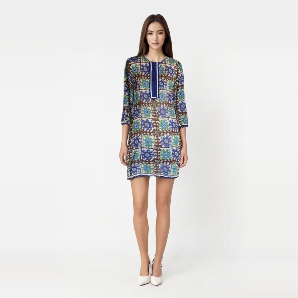 KAS New York Mutli Color‎ Silk Blend Shift Dress